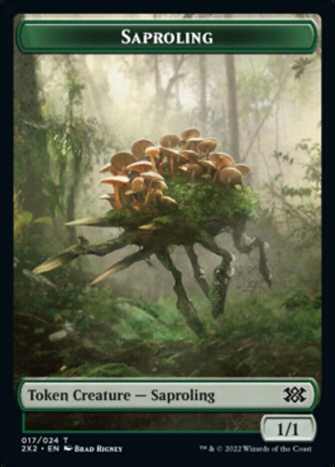 Saproling // Spirit Double-sided Token [Double Masters 2022 Tokens] MTG Single Magic: The Gathering  | Multizone: Comics And Games
