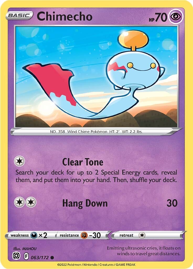 Chimecho (063/172) [Sword & Shield: Brilliant Stars] Pokemon Single Pokémon  | Multizone: Comics And Games