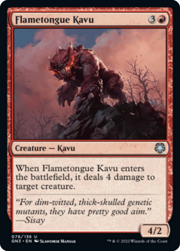 Flametongue Kavu [Game Night: Free-for-All] MTG Single Magic: The Gathering  | Multizone: Comics And Games