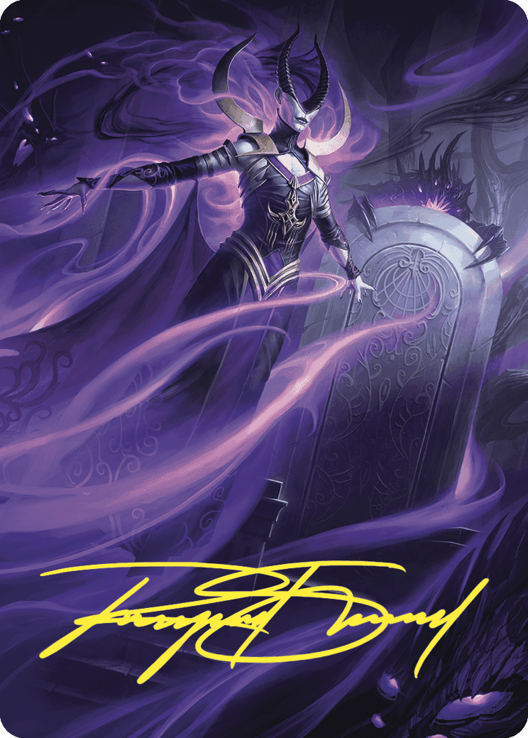 Ashiok, Wicked Manipulator Art Card (10/81) (Gold-Stamped Signature) [Wilds of Eldraine Art Series] MTG Single Magic: The Gathering  | Multizone: Comics And Games