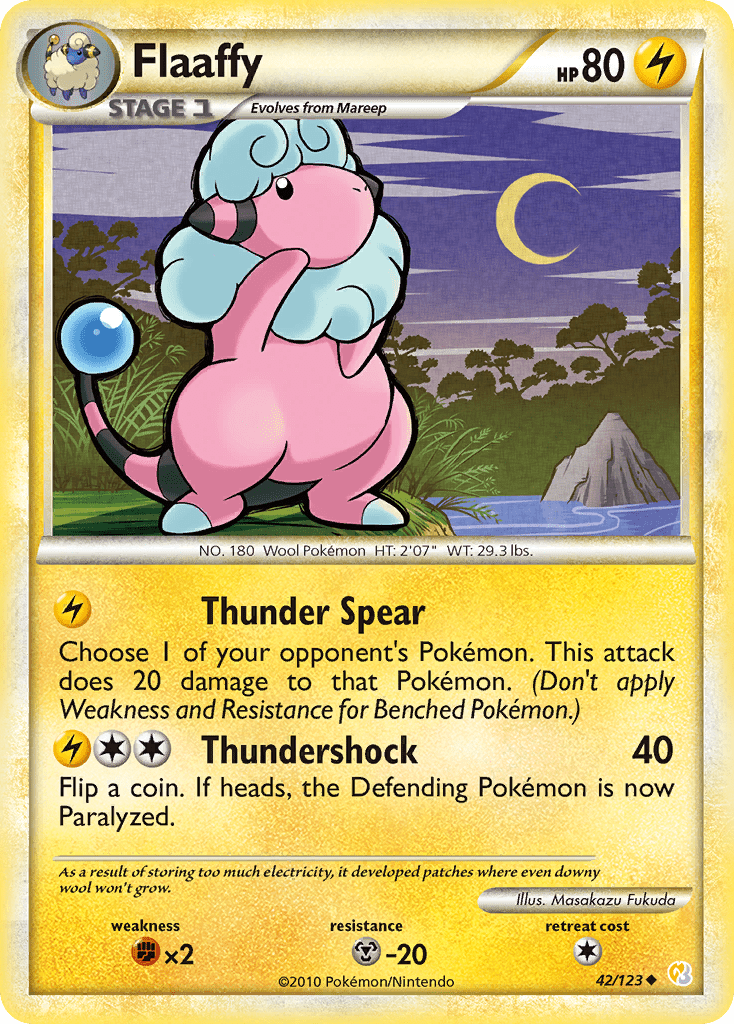 Flaaffy (42/123) [HeartGold & SoulSilver: Base Set] Pokemon Single Pokémon  | Multizone: Comics And Games