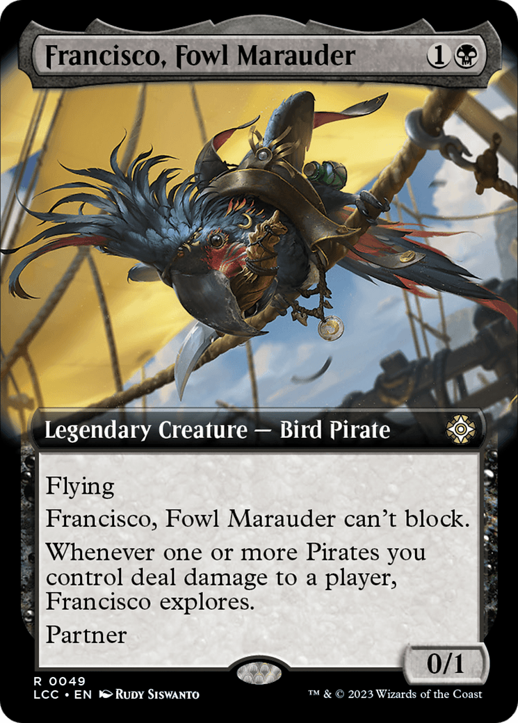 Francisco, Fowl Marauder (Extended Art) [The Lost Caverns of Ixalan Commander] MTG Single Magic: The Gathering  | Multizone: Comics And Games