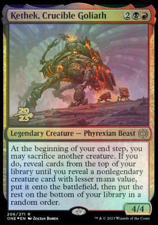Kethek, Crucible Goliath [Phyrexia: All Will Be One Prerelease Promos] MTG Single Magic: The Gathering  | Multizone: Comics And Games