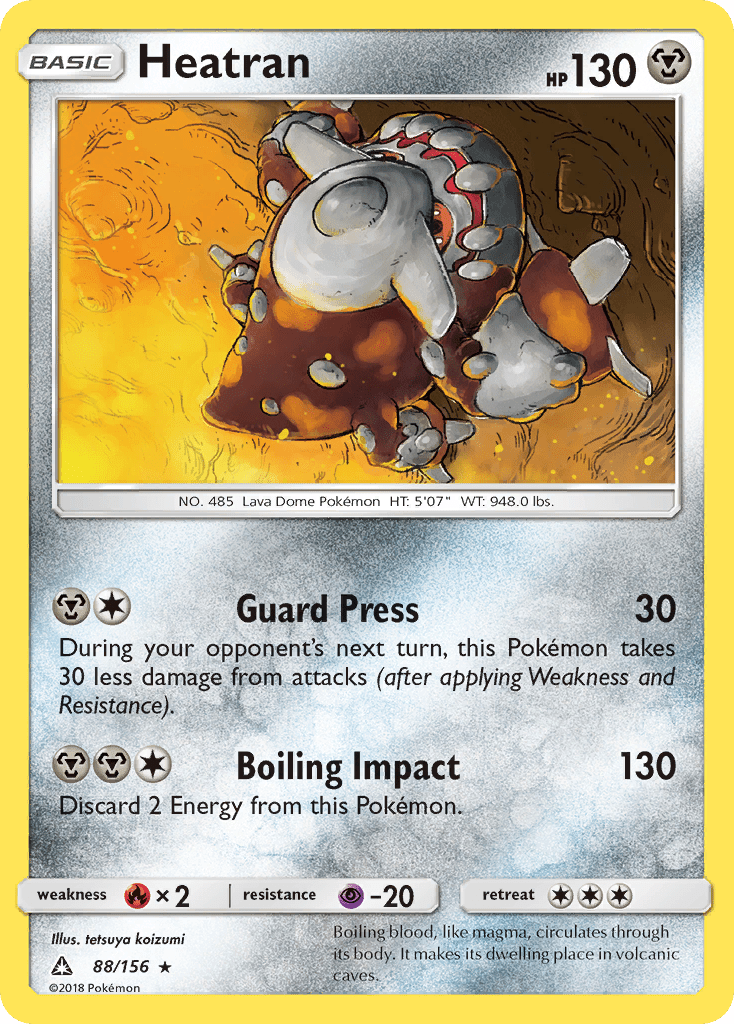 Heatran (88/156) [Sun & Moon: Ultra Prism] Pokemon Single Pokémon  | Multizone: Comics And Games