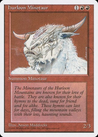 Hurloon Minotaur [Fourth Edition] MTG Single Magic: The Gathering  | Multizone: Comics And Games