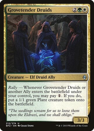 Grovetender Druids [Battle for Zendikar] MTG Single Magic: The Gathering  | Multizone: Comics And Games