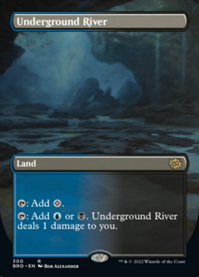 Underground River (Borderless Alternate Art) [The Brothers' War] MTG Single Magic: The Gathering  | Multizone: Comics And Games