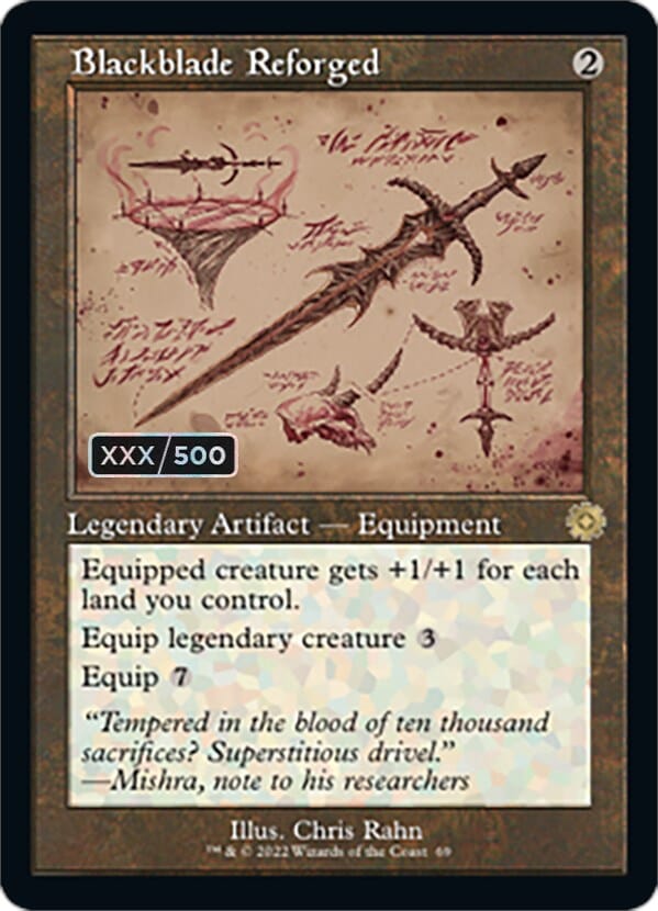 Blackblade Reforged (Retro Schematic) (Serial Numbered) [The Brothers' War Retro Artifacts] MTG Single Magic: The Gathering  | Multizone: Comics And Games