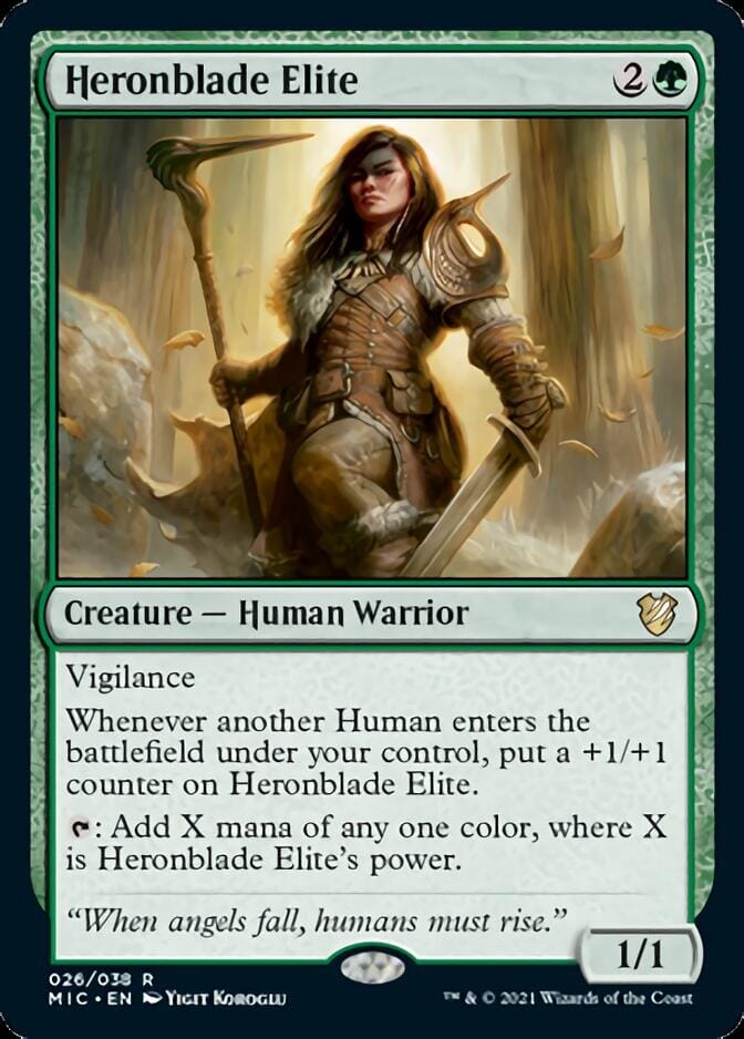 Heronblade Elite [Innistrad: Midnight Hunt Commander] MTG Single Magic: The Gathering  | Multizone: Comics And Games