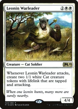 Leonin Warleader [Core Set 2019 Promos] MTG Single Magic: The Gathering  | Multizone: Comics And Games