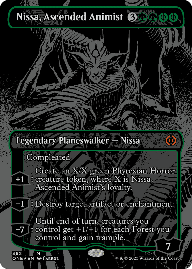 Nissa, Ascended Animist (Oil Slick Raised Foil) [Phyrexia: All Will Be One] MTG Single Magic: The Gathering  | Multizone: Comics And Games