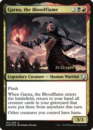 Garna, the Bloodflame [Dominaria Promos] MTG Single Magic: The Gathering  | Multizone: Comics And Games