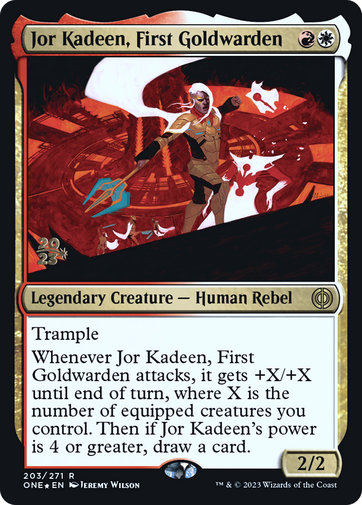Jor Kadeen, First Goldwarden [Phyrexia: All Will Be One Prerelease Promos] MTG Single Magic: The Gathering  | Multizone: Comics And Games