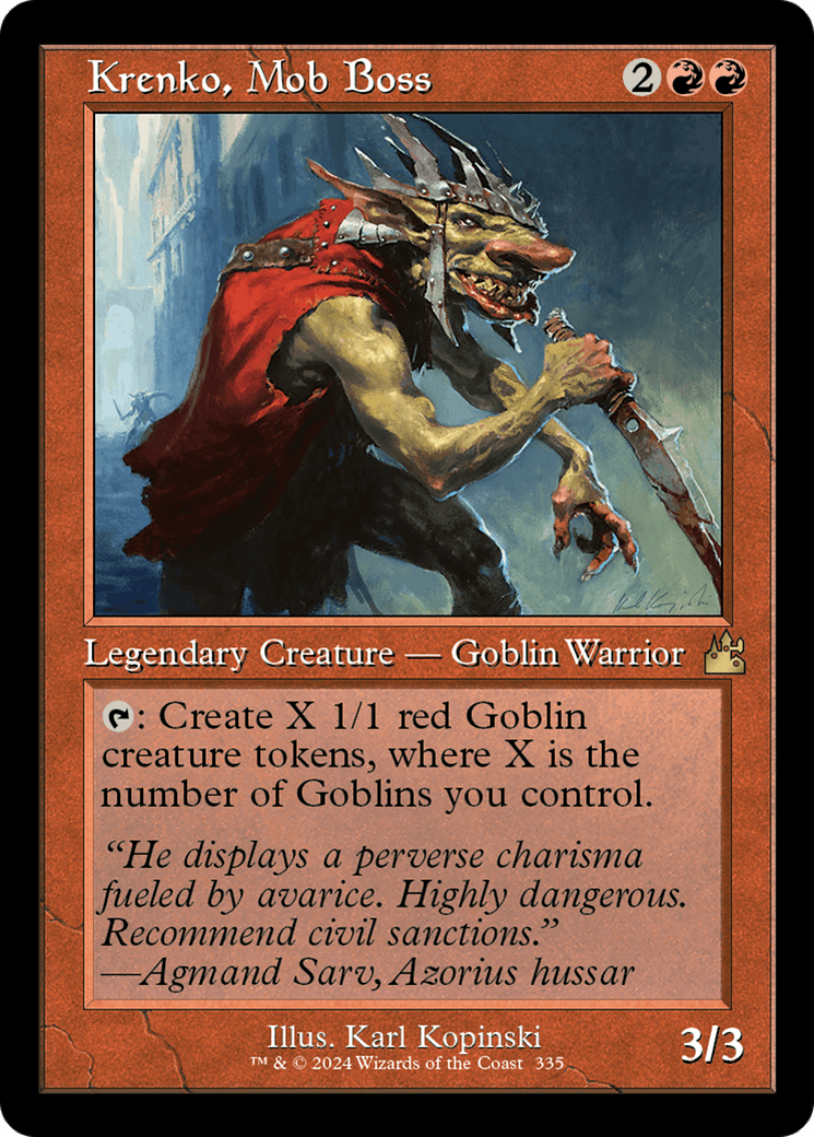 Krenko, Mob Boss (Retro) [Ravnica Remastered] MTG Single Magic: The Gathering  | Multizone: Comics And Games