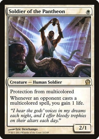 Soldier of the Pantheon [Theros] MTG Single Magic: The Gathering  | Multizone: Comics And Games