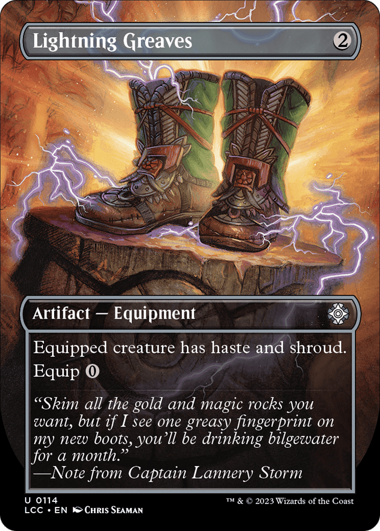 Lightning Greaves (Borderless) [The Lost Caverns of Ixalan Commander] MTG Single Magic: The Gathering  | Multizone: Comics And Games