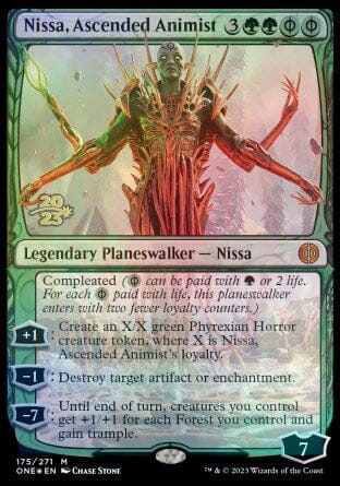 Nissa, Ascended Animist [Phyrexia: All Will Be One Prerelease Promos] MTG Single Magic: The Gathering  | Multizone: Comics And Games