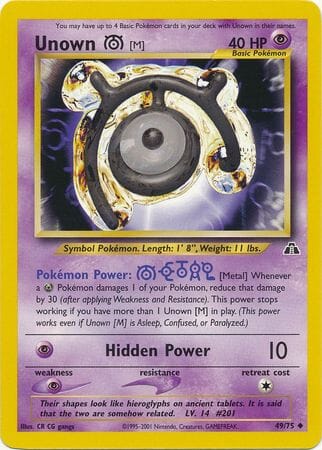 Unown [M] (49/75) [Neo Discovery Unlimited] Pokemon Single Pokémon  | Multizone: Comics And Games