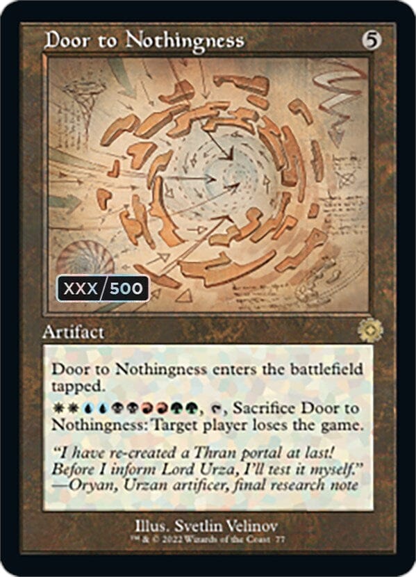 Door to Nothingness (Retro Schematic) (Serial Numbered) [The Brothers' War Retro Artifacts] MTG Single Magic: The Gathering  | Multizone: Comics And Games