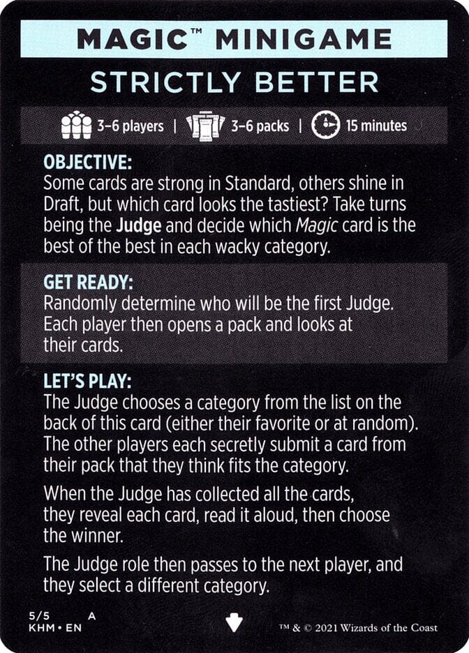 Strictly Better (Magic Minigame) [Kaldheim Minigame] MTG Single Magic: The Gathering  | Multizone: Comics And Games