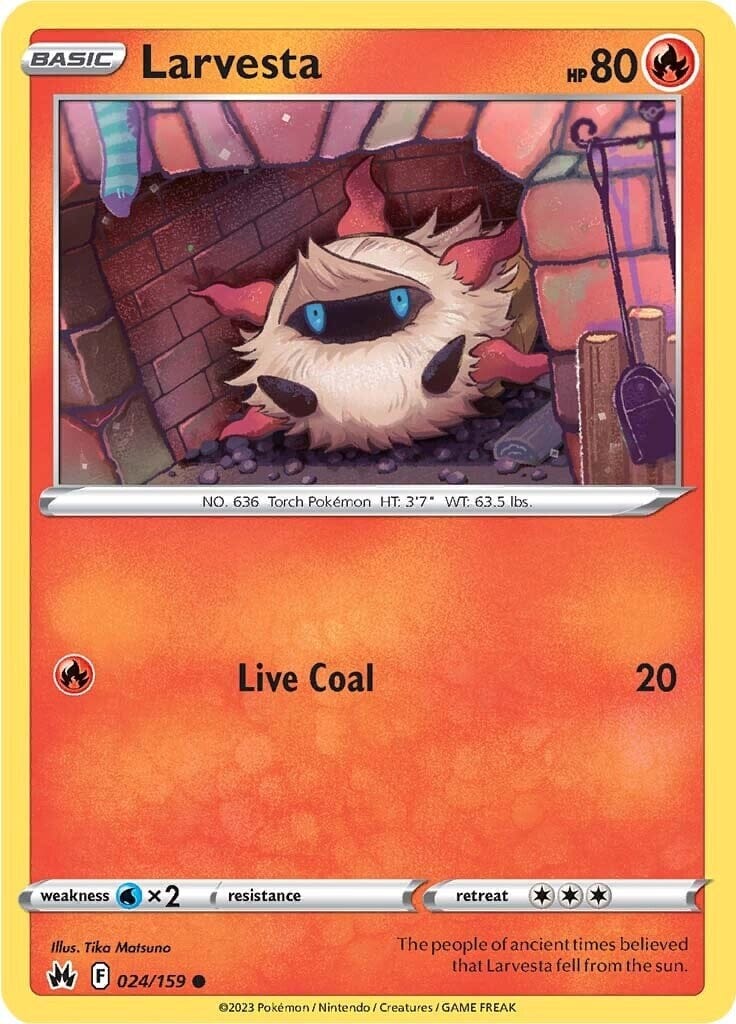 Larvesta (024/159) [Sword & Shield: Crown Zenith] Pokemon Single Pokémon  | Multizone: Comics And Games