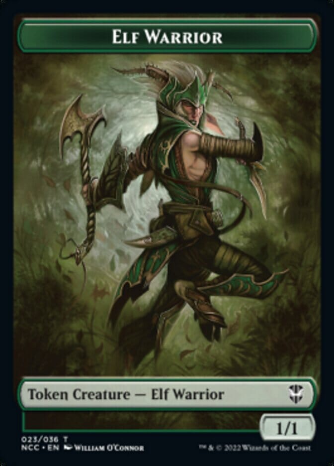 Elf Warrior // Wurm Double-sided Token [Streets of New Capenna Commander Tokens] MTG Single Magic: The Gathering  | Multizone: Comics And Games