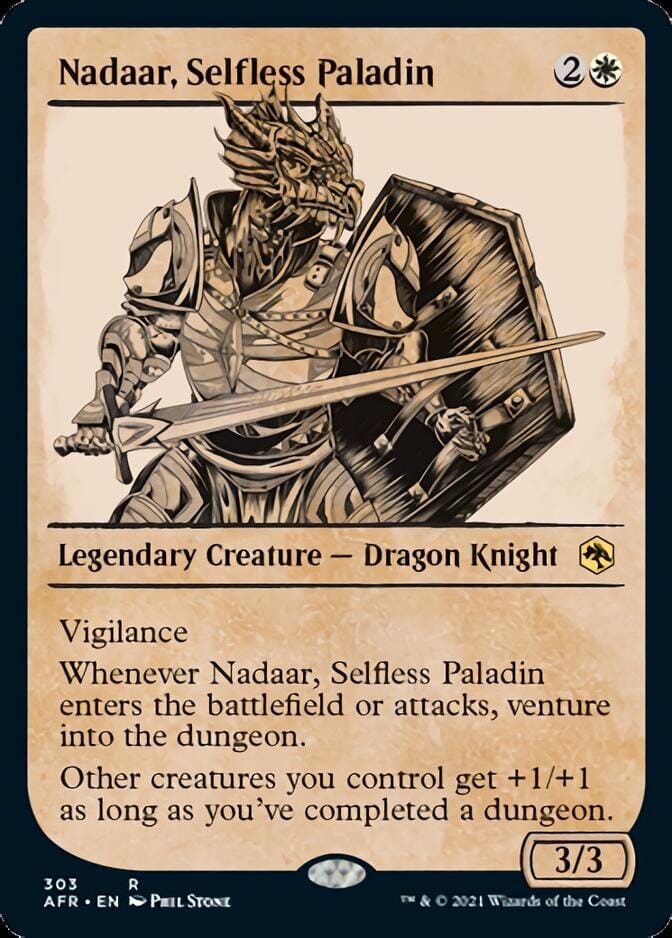 Nadaar, Selfless Paladin (Showcase) [Dungeons & Dragons: Adventures in the Forgotten Realms] MTG Single Magic: The Gathering  | Multizone: Comics And Games