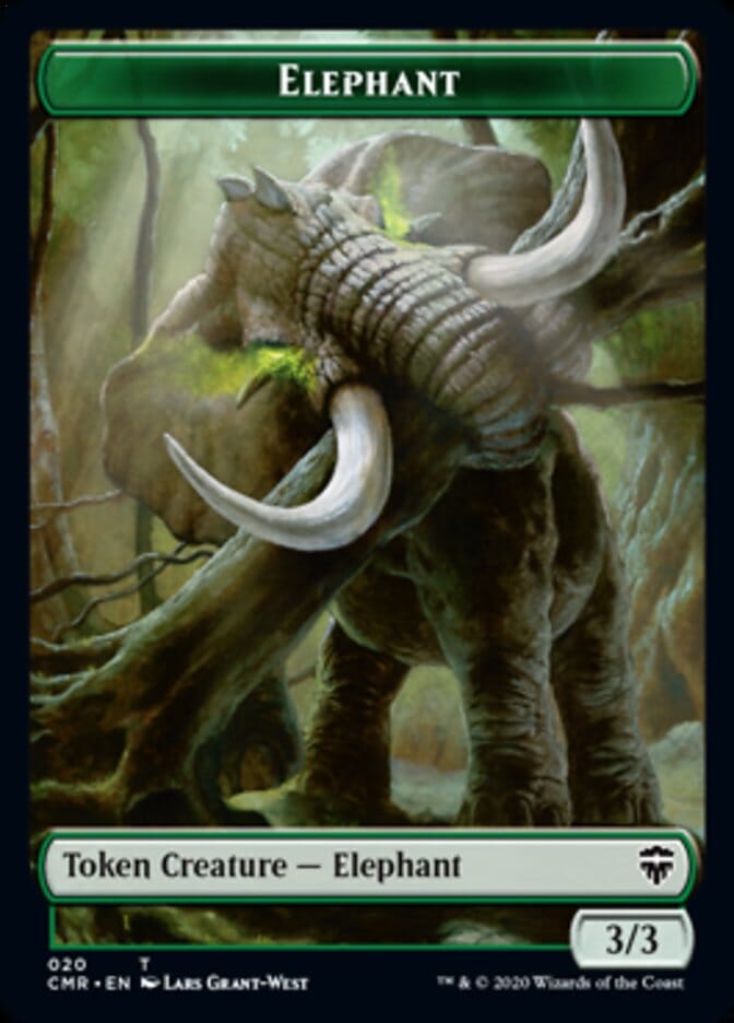 Elephant // Soldier Token [Commander Legends Tokens] MTG Single Magic: The Gathering  | Multizone: Comics And Games