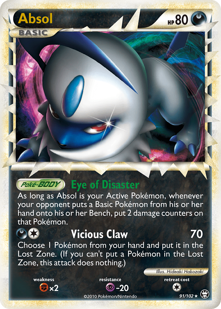 Absol (91/102) [HeartGold & SoulSilver: Triumphant] Pokemon Single Pokémon  | Multizone: Comics And Games