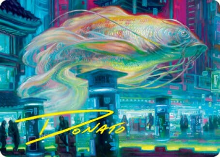 Skyswimmer Koi Art Card (Gold-Stamped Signature) [Kamigawa: Neon Dynasty Art Series] MTG Single Magic: The Gathering  | Multizone: Comics And Games