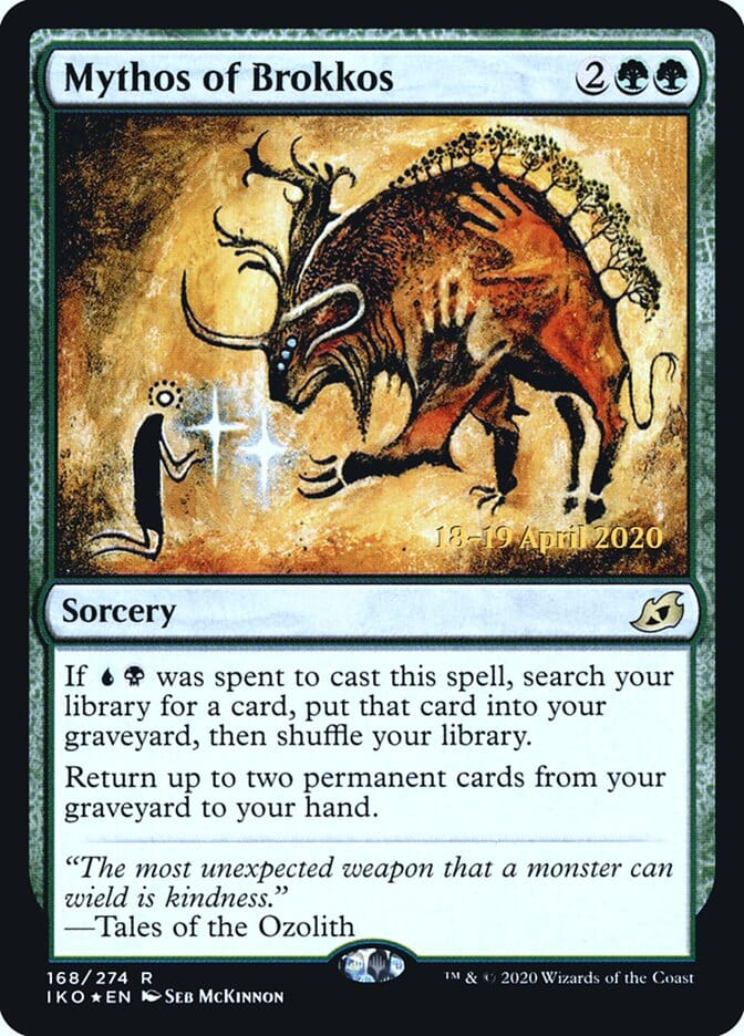 Mythos of Brokkos [Ikoria: Lair of Behemoths Prerelease Promos] MTG Single Magic: The Gathering  | Multizone: Comics And Games