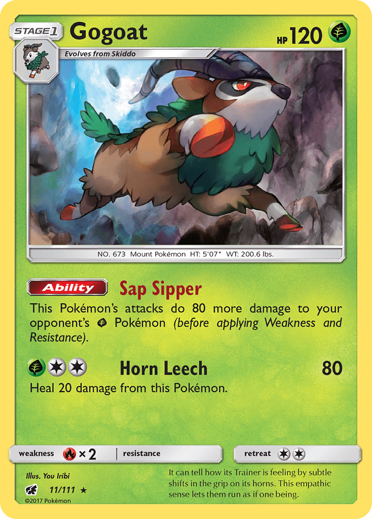 Gogoat (11/111) [Sun & Moon: Crimson Invasion] Pokemon Single Pokémon  | Multizone: Comics And Games