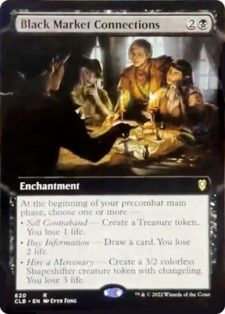 Black Market Connections (Extended Art) [Commander Legends: Battle for Baldur's Gate] MTG Single Magic: The Gathering  | Multizone: Comics And Games