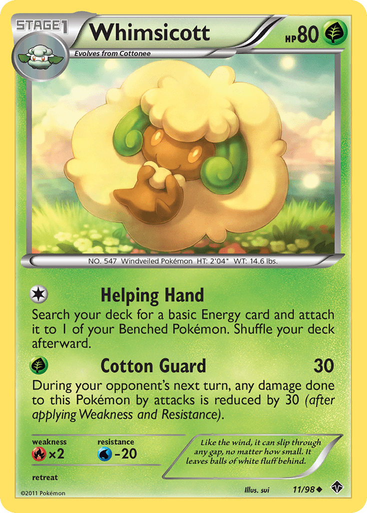 Whimsicott (11/98) [Black & White: Emerging Powers] Pokemon Single Pokémon  | Multizone: Comics And Games