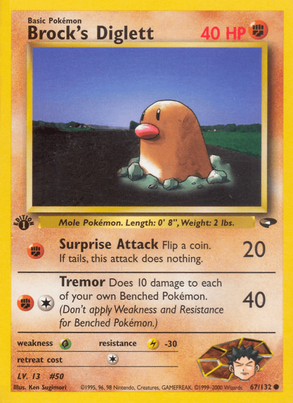 Brock's Diglett (67/132) [Gym Challenge 1st Edition] Pokemon Single Pokémon  | Multizone: Comics And Games