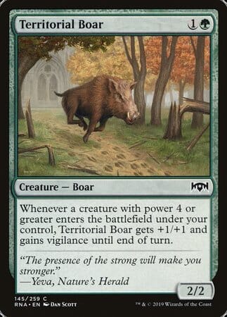 Territorial Boar [Ravnica Allegiance] MTG Single Magic: The Gathering  | Multizone: Comics And Games