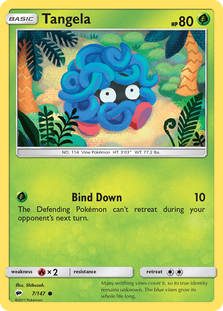 Tangela (7/147) [Sun & Moon: Burning Shadows] Pokemon Single Pokémon  | Multizone: Comics And Games