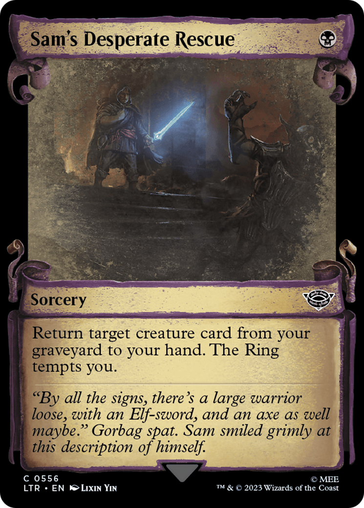 Sam's Desperate Rescue [The Lord of the Rings: Tales of Middle-Earth Showcase Scrolls] MTG Single Magic: The Gathering  | Multizone: Comics And Games