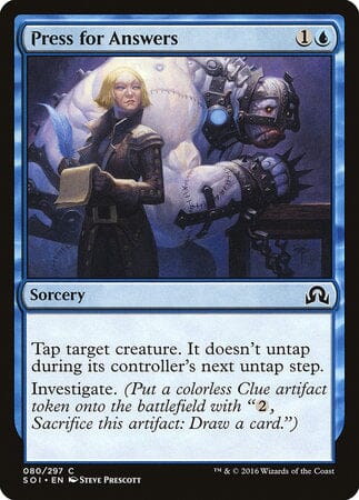 Press for Answers [Shadows over Innistrad] MTG Single Magic: The Gathering  | Multizone: Comics And Games