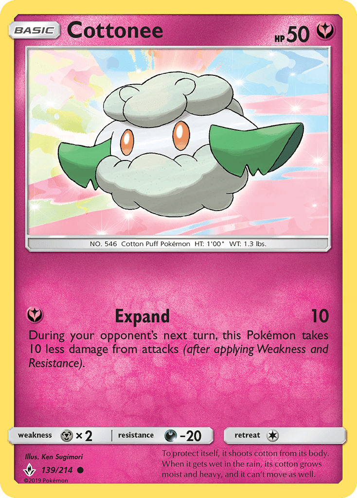 Cottonee (139/214) [Sun & Moon: Unbroken Bonds] Pokemon Single Pokémon  | Multizone: Comics And Games