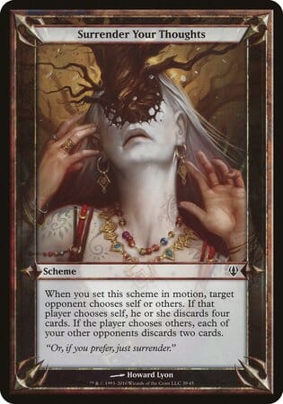 Surrender Your Thoughts (Archenemy) [Archenemy Schemes] MTG Single Magic: The Gathering  | Multizone: Comics And Games