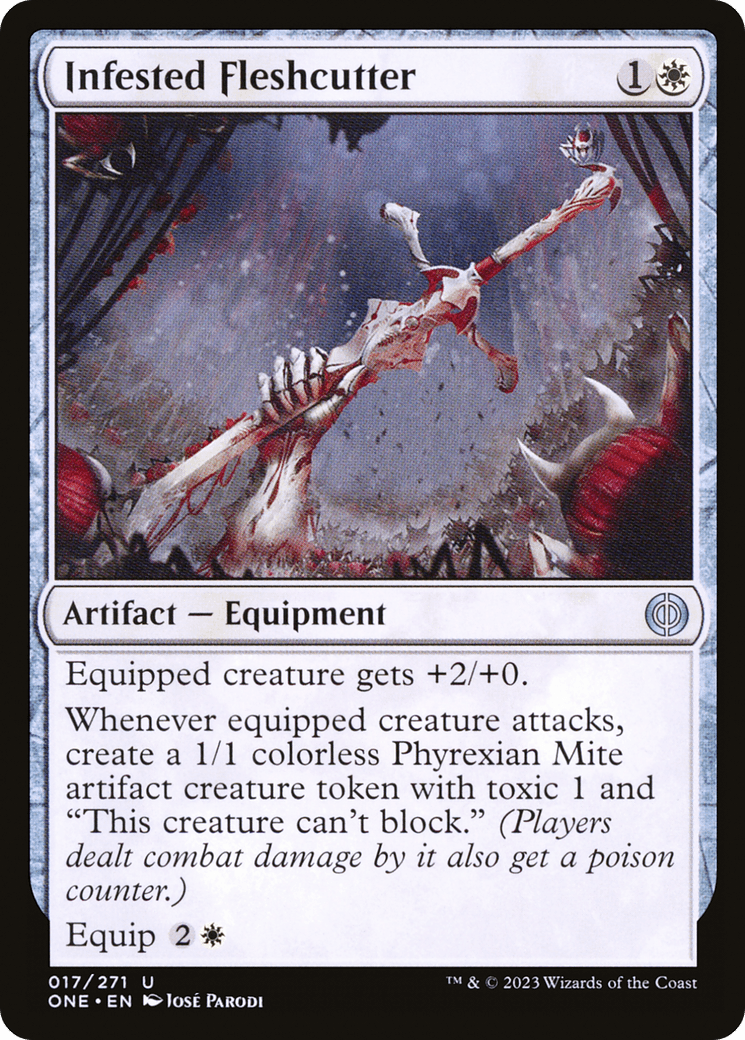 Infested Fleshcutter [Phyrexia: All Will Be One] MTG Single Magic: The Gathering  | Multizone: Comics And Games