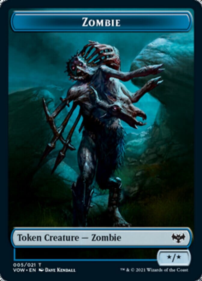 Human (001) // Zombie (005) Double-sided Token [Innistrad: Crimson Vow Tokens] MTG Single Magic: The Gathering  | Multizone: Comics And Games