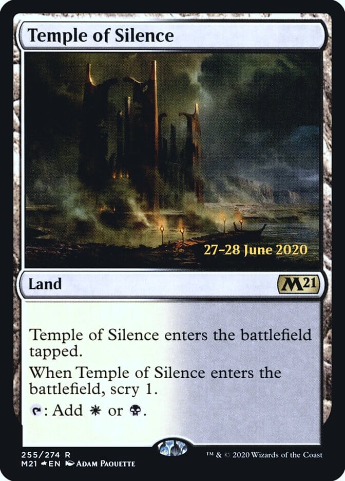 Temple of Silence [Core Set 2021 Prerelease Promos] MTG Single Magic: The Gathering  | Multizone: Comics And Games