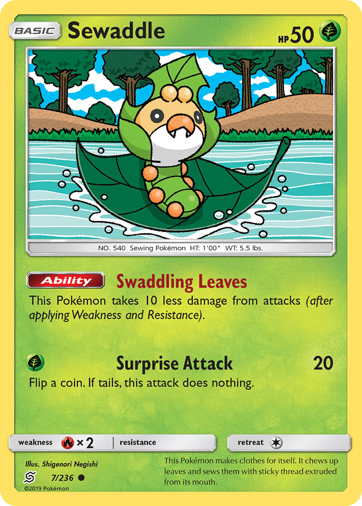Sewaddle (7/236) [Sun & Moon: Unified Minds] Pokemon Single Pokémon  | Multizone: Comics And Games