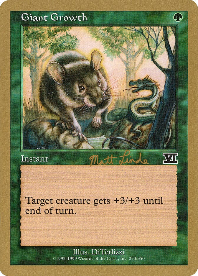 Giant Growth (Matt Linde) [World Championship Decks 1999] MTG Single Magic: The Gathering  | Multizone: Comics And Games