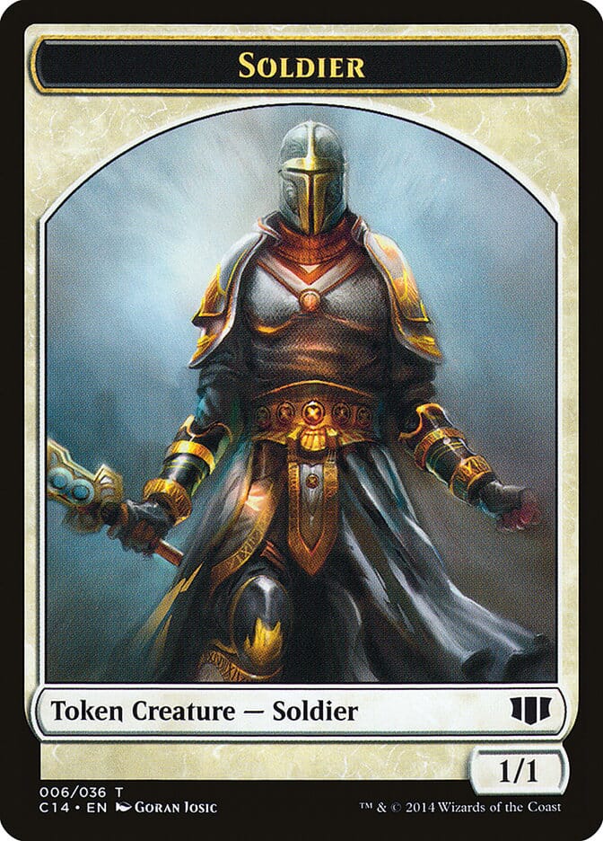 Soldier // Spirit Double-sided Token [Commander 2014 Tokens] MTG Single Magic: The Gathering  | Multizone: Comics And Games