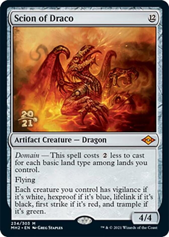 Scion of Draco [Modern Horizons 2 Prerelease Promos] MTG Single Magic: The Gathering  | Multizone: Comics And Games