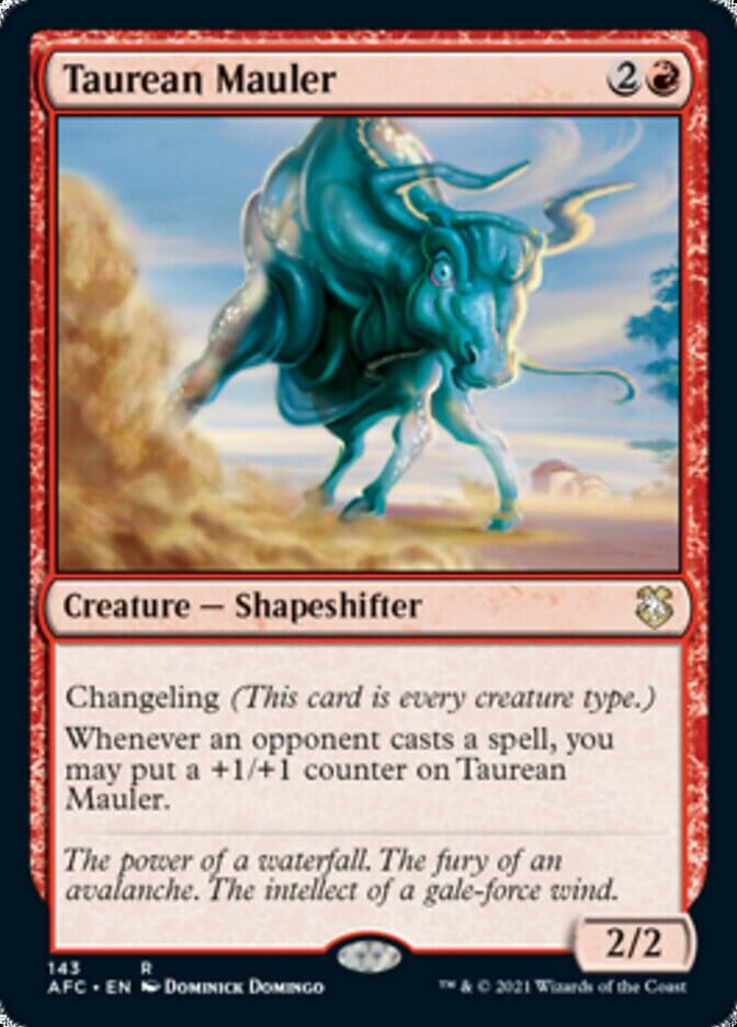 Taurean Mauler [Dungeons & Dragons: Adventures in the Forgotten Realms Commander] MTG Single Magic: The Gathering  | Multizone: Comics And Games