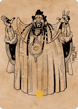 Alaundo the Seer Art Card (Gold-Stamped Signature) [Commander Legends: Battle for Baldur's Gate Art Series] MTG Single Magic: The Gathering  | Multizone: Comics And Games
